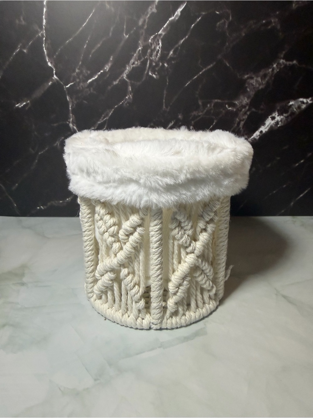 Woven Macrame Boho Plush Lined Eyeglass Holder